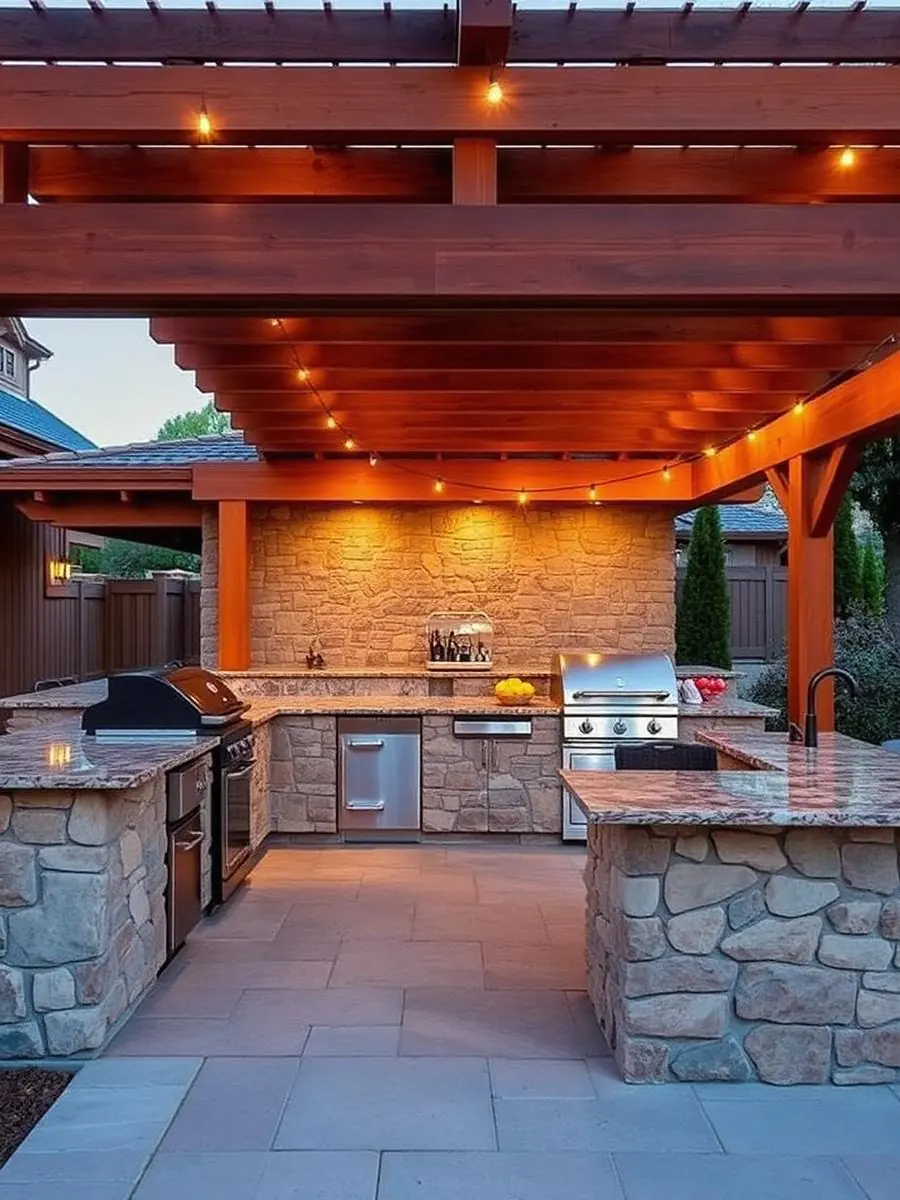 Detail of a Summit outdoor living build